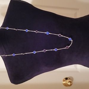 NWT 36" Silver & blue Liz Claiborne necklace